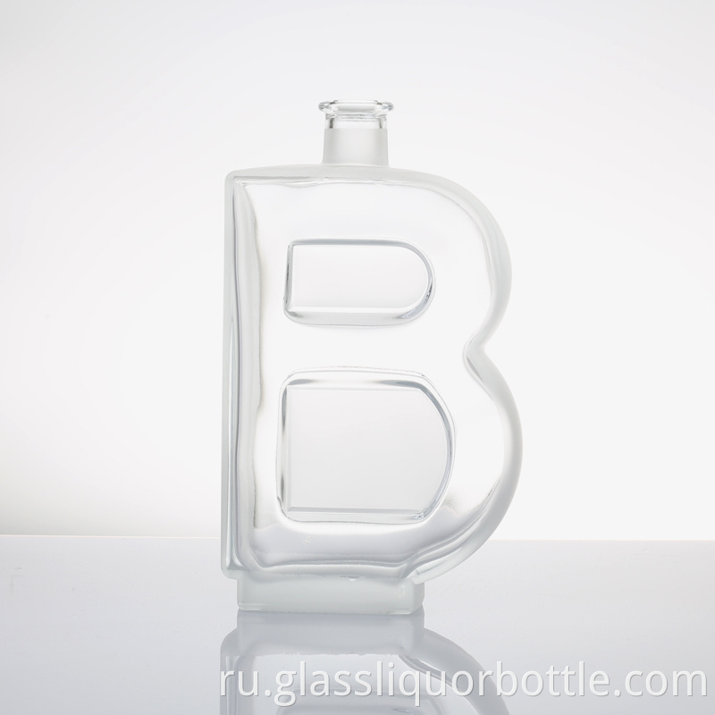 500ml Short Clear Glass Bottle